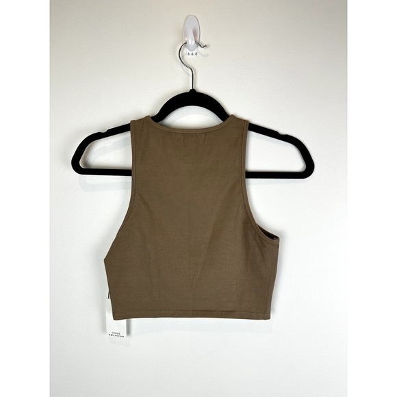 NWT Good American Essential Cut in Crop Top Putty size 0 xs - Picture 7 of 7